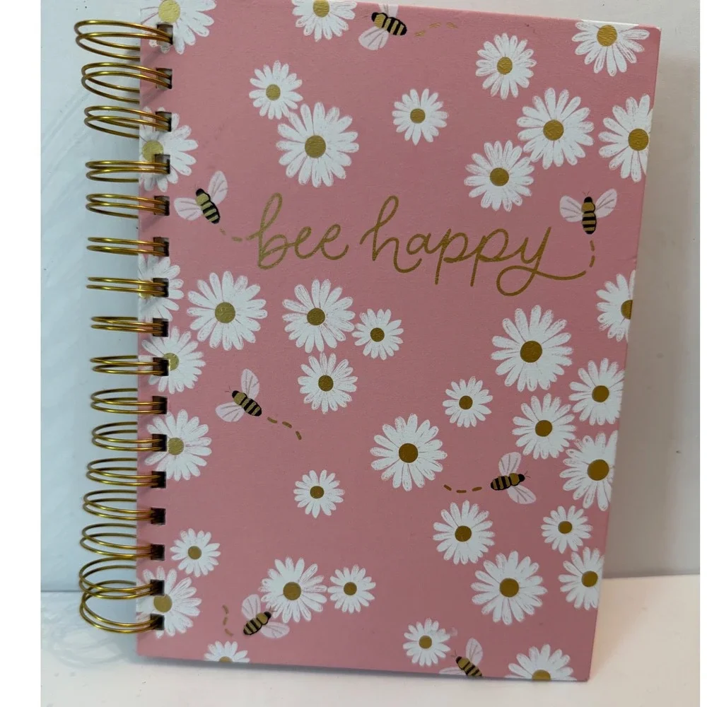 Clementine Paper Bee‎ Happy Floral Spiral Notebook Journal Pink Daisies